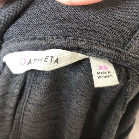 ATHLETA BLISSFUL HOODED WRAP BLUE/GRAY WOMENS XS - Picture 7 of 14